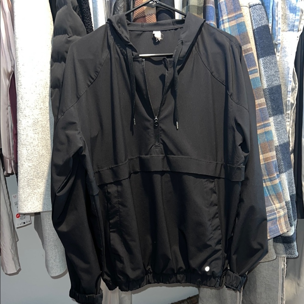 Black womens windbreaker Jacket